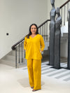 Mustard Cotton Linen co ord set