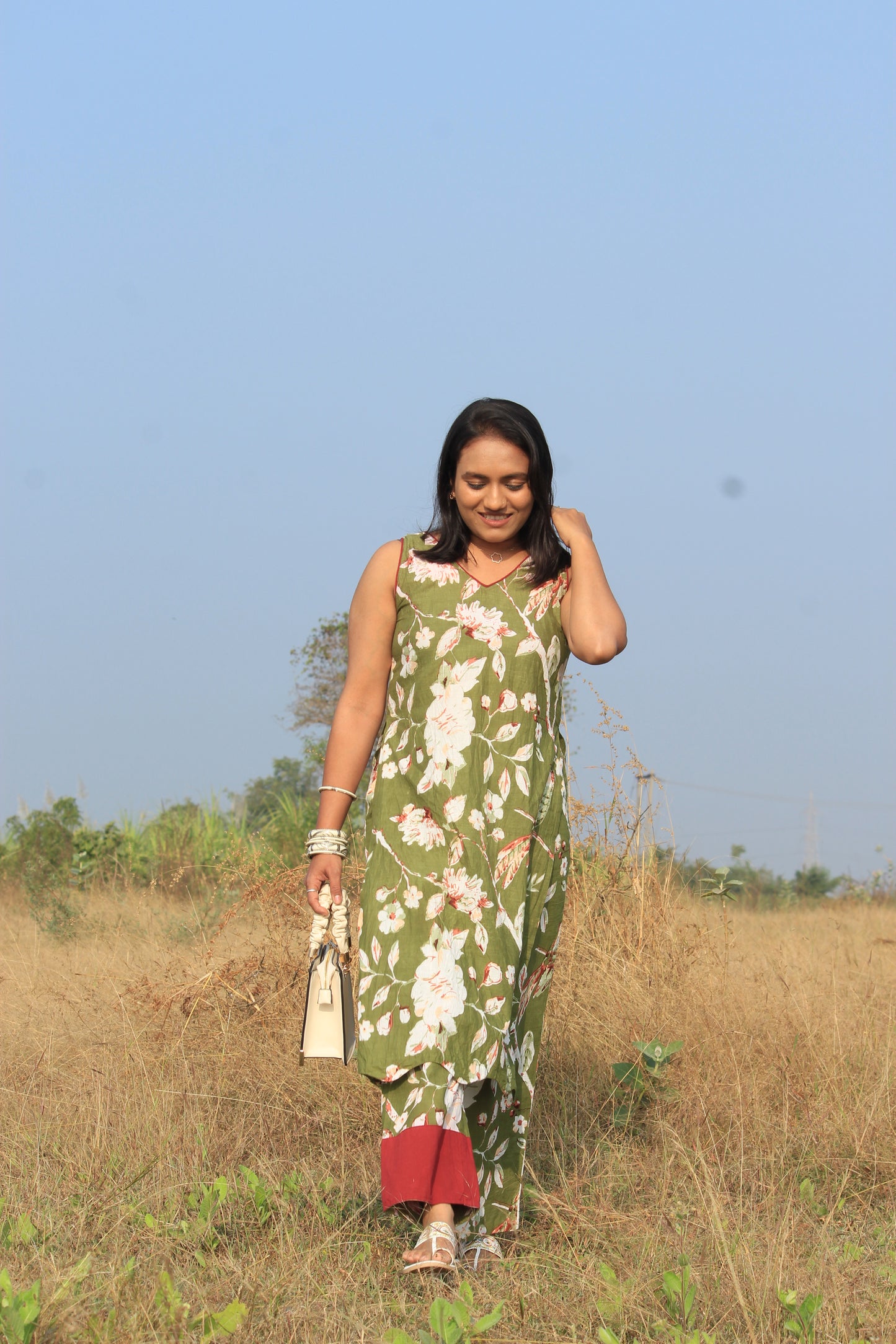 Meera Olive Green Co-ord