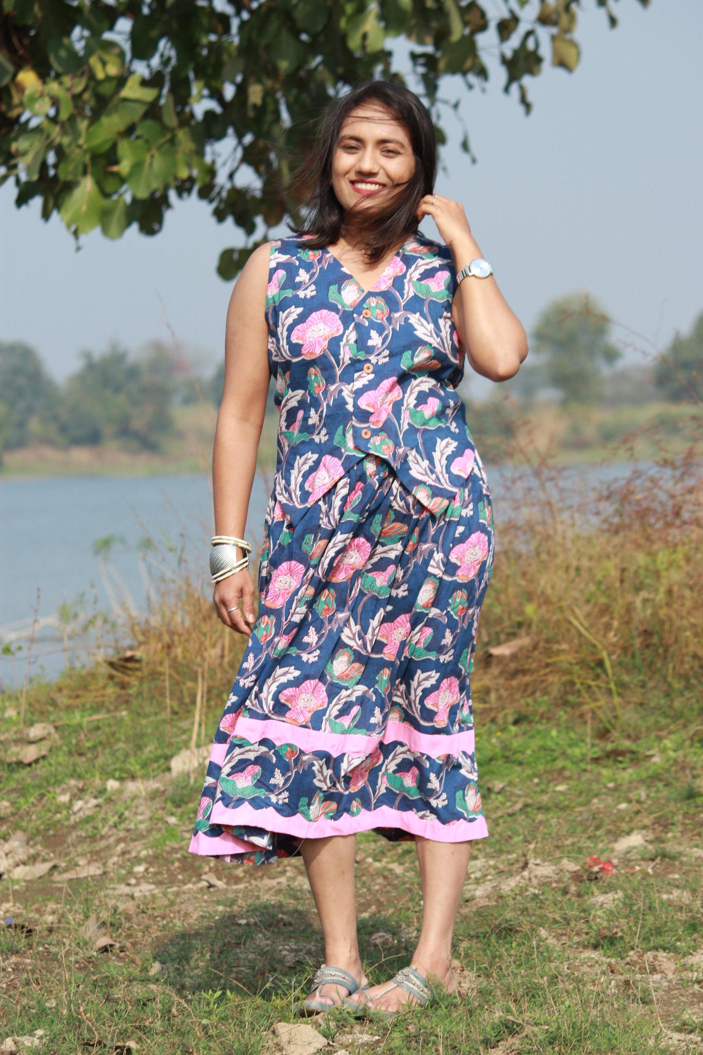 Anvi Blue Skirt Co-ord Set