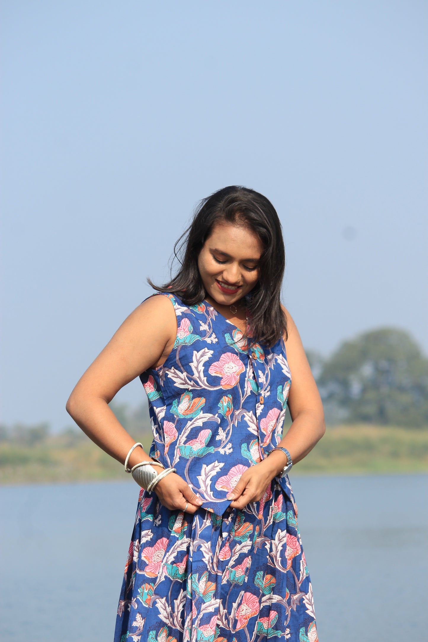 Anvi Blue Skirt Co-ord Set
