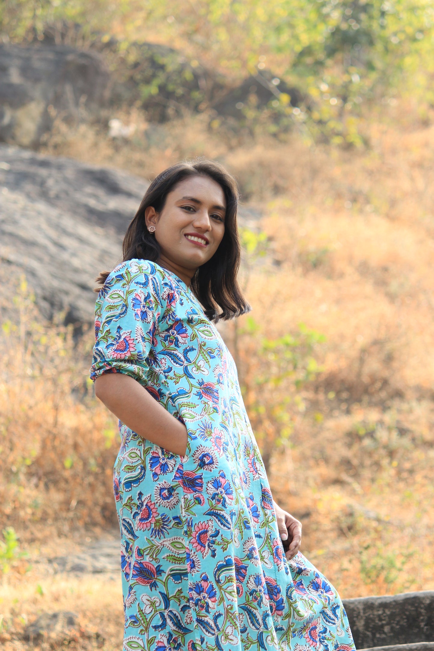 Nirva Blue A Line Dress