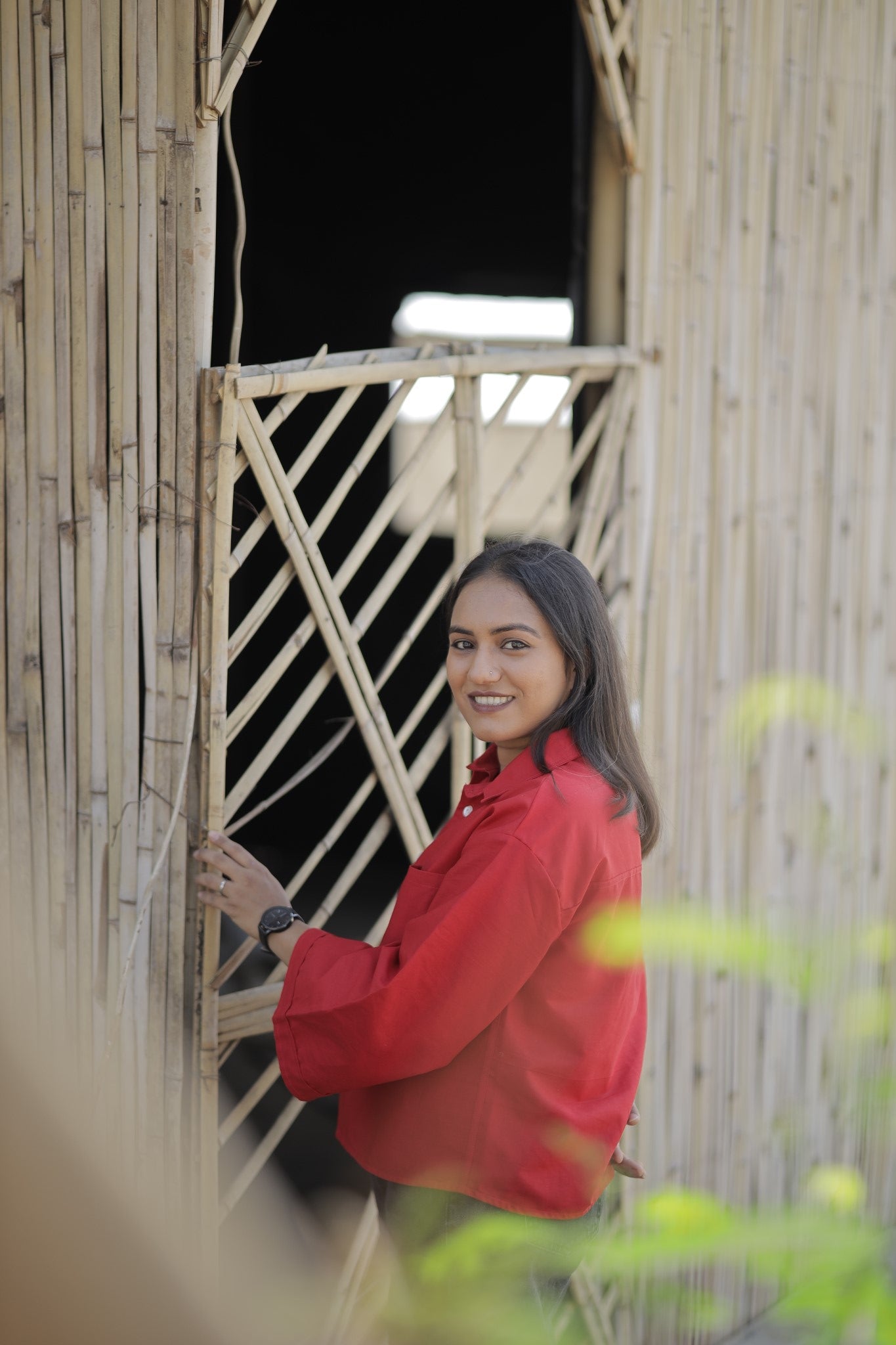 Ishya – Red Solid Cotton Casual Shirt