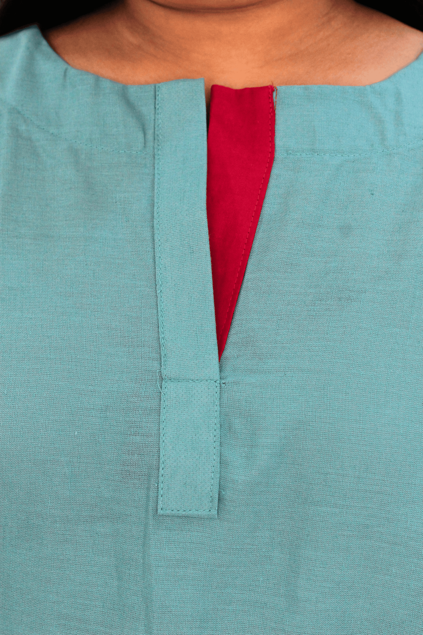 Sea Green Cotton Linen Solid Co-ord Set