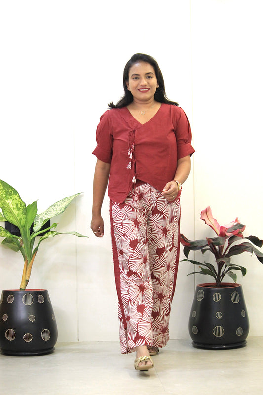 Saanjh Maroon Co-ord Set