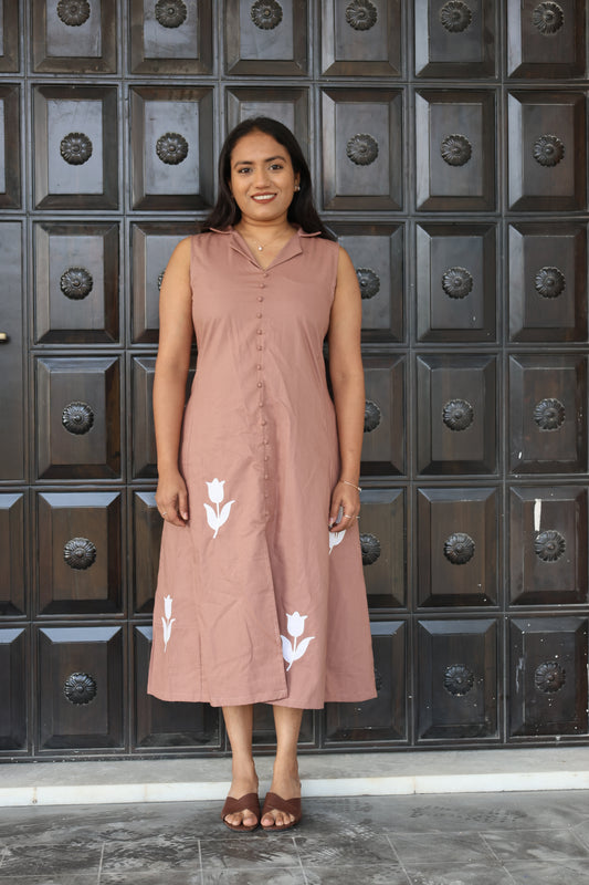 Cocoa Rose A- line cotton dress