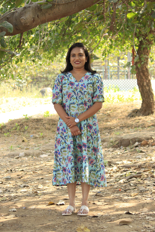 Nirva Blue A Line Dress